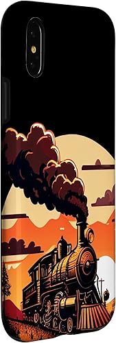 Miniatura 9 de iPhone 7 Plus8 Plus tren ferroviario tren de vapor conduciendo en caso de puesta de sol
