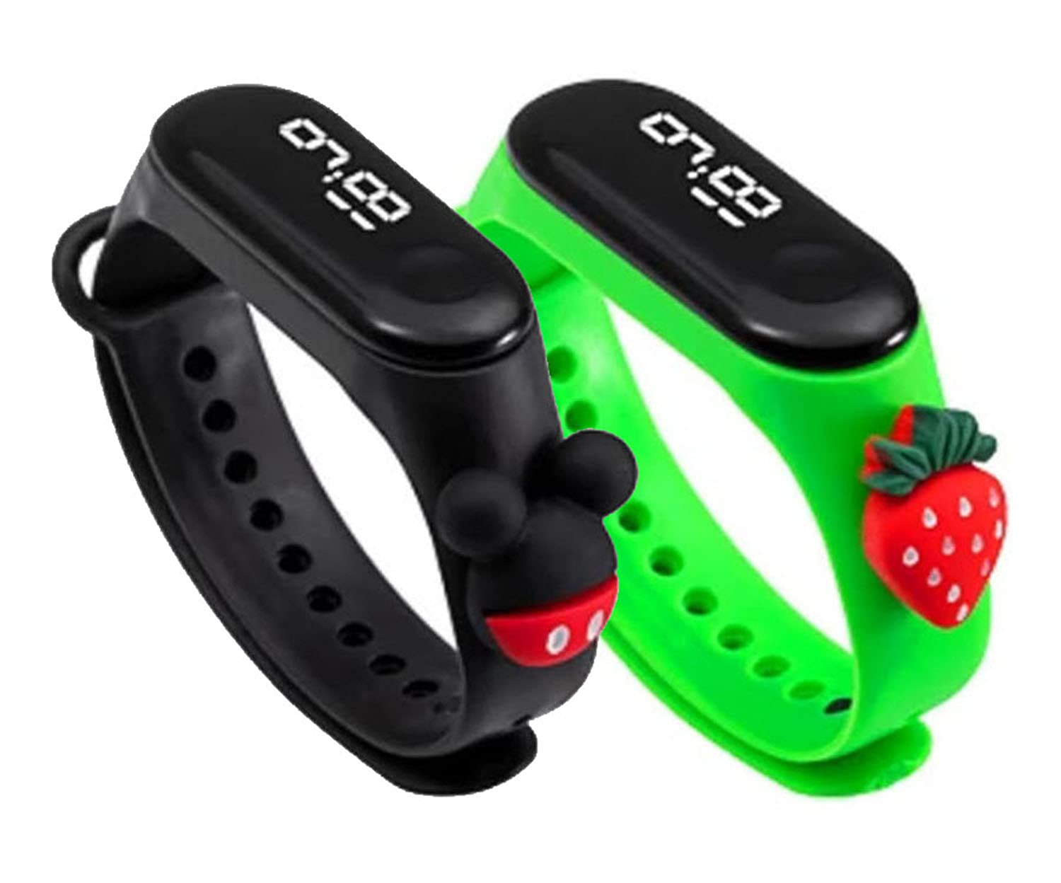 Time Up Kids Cartoon Character Waterproof Digital LED Watches (M5KIDZ-BK, Black-Lime) - Combo of 2 (B099QN71WG) Amazon Price History, Amazon Price Tracker