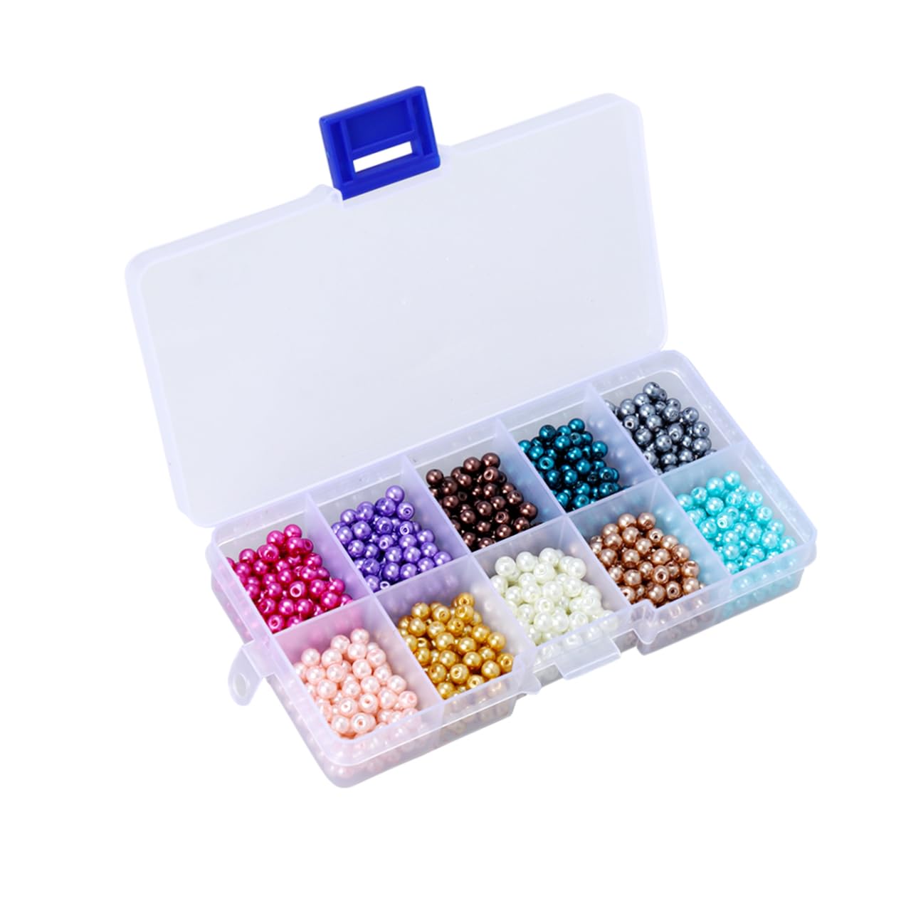 Operitacx 3 Sets Langlebige Runde Glasperlen 4 Mm Lose Perlen-set Für Halsketten- Und Ohrringprojekte 1000 Stück * 3