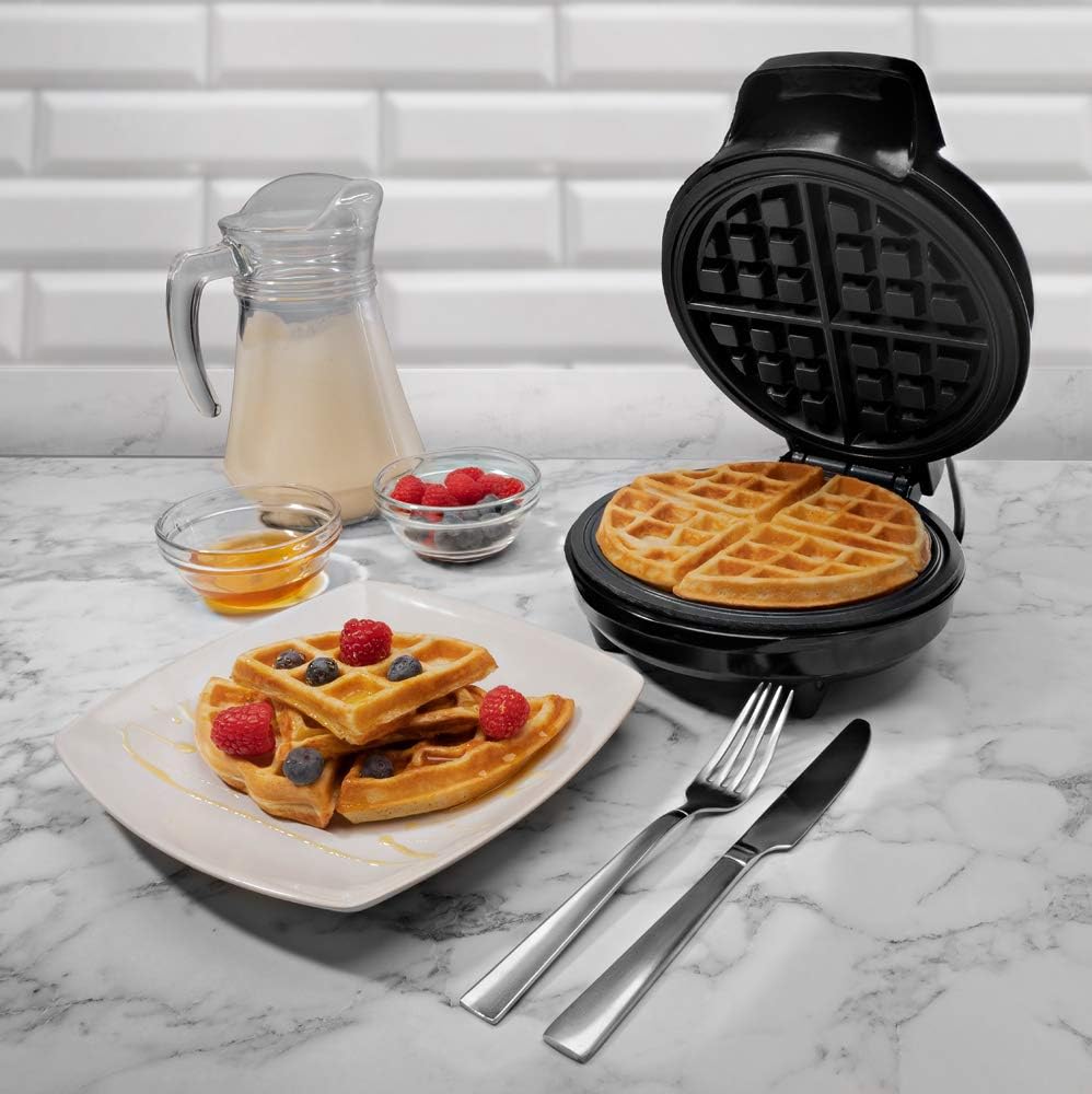 Schallen Black Electric 760W Waffle Maker Iron Machine Deep Cooking