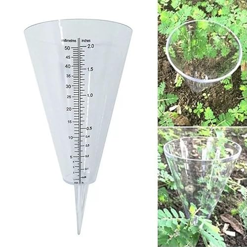 hqclothingbox Pluviómetro de Cono Medición de precipitaciones en el Suelo Medición de precipitaciones en el jardín