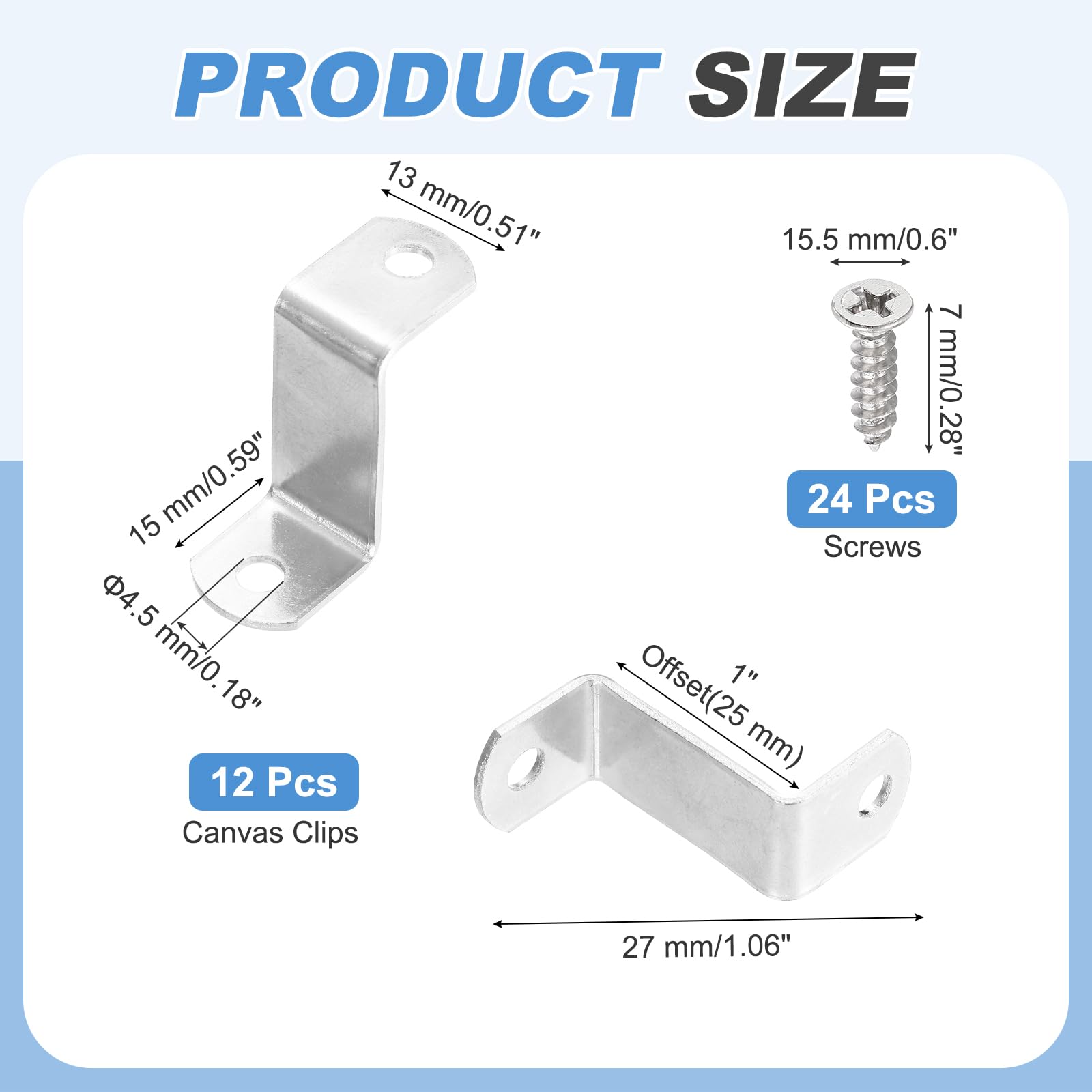 PATIKIL 1" Offset Canvas Clips - Image 2