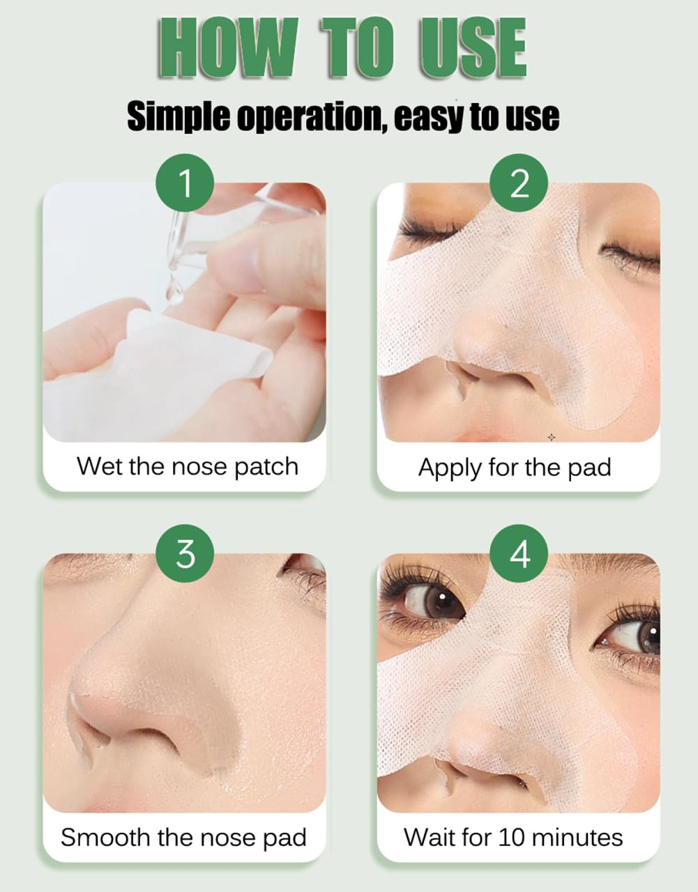 100PCS Disposable Non-Woven Cotton for Nose Nose Patches Nose Compressed Strips Nose Cotton Pad T Zone Mask Towel Sheet Toner Lotion Paper for Spa and Skin Care - Image 3