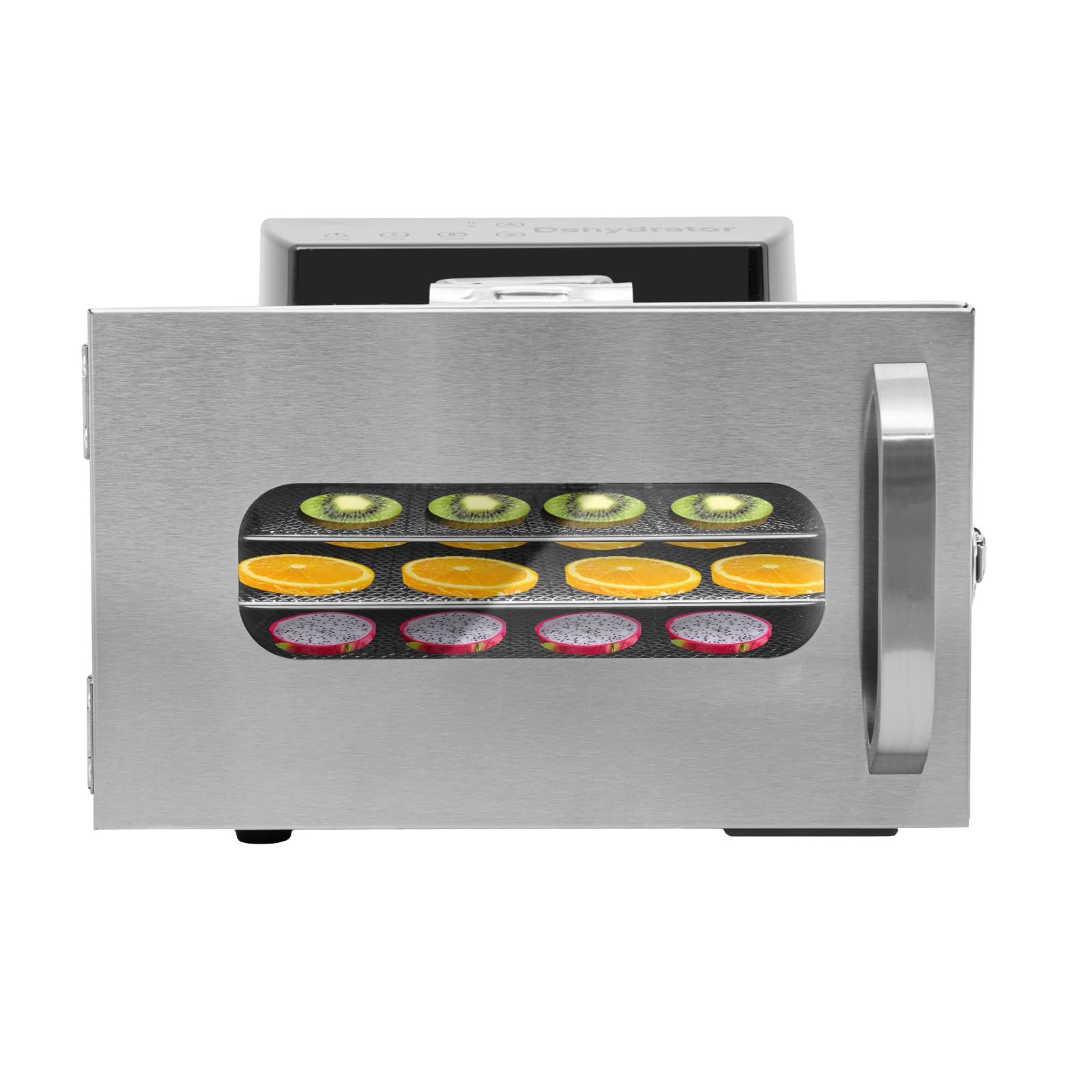 Essiccatore in acciaio INOX a 6 piani Essiccatore professionale per la ristorazione Essiccatore alimentare Disidratatore per frutta, carne, verdura ed erbe, 30-90℃ regolatore di temperatura, funzione