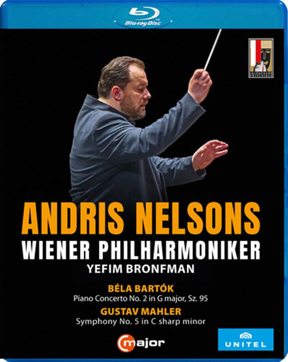 Bartok & Mahler Wiener Philharmoniker Blu-ray con audio premium y dirección de Andris Nelsons