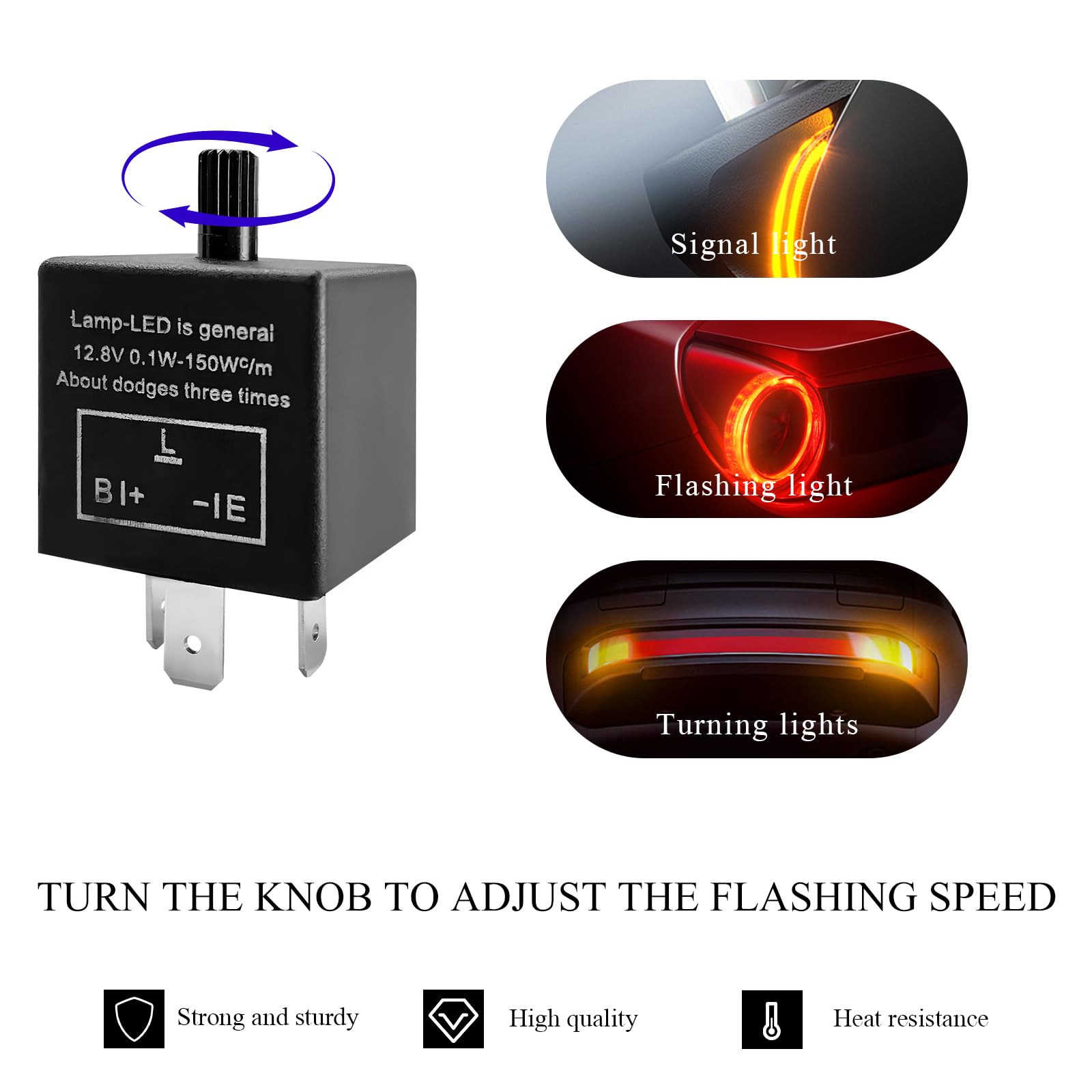 Cf13 Turn Signal Relay Indicator Relay, 3 Pin Flasher Relay LED ...