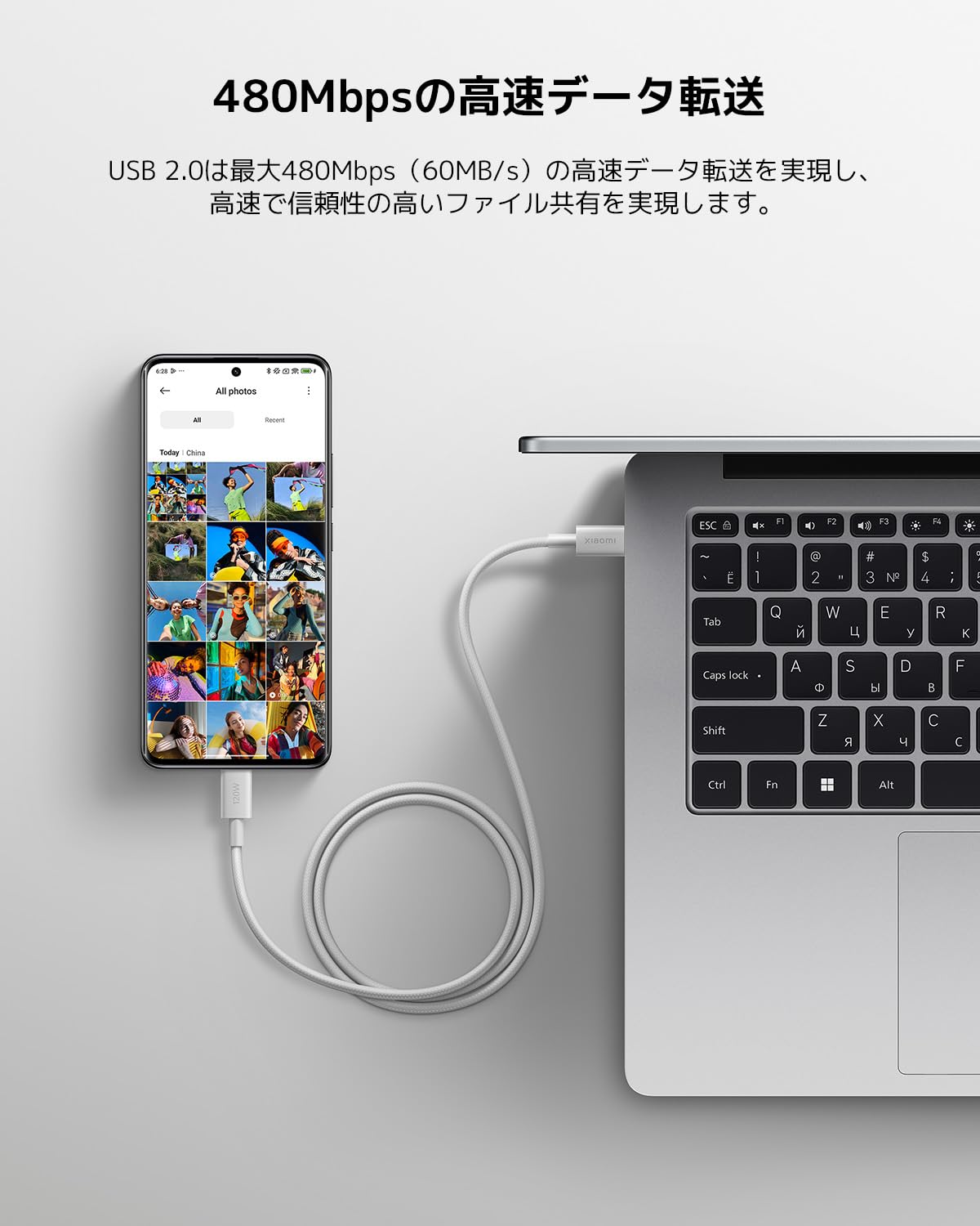 Amazon.co.jp: Xiaomi【90W 急速充電器＋ケーブル2本セット】 3ポート