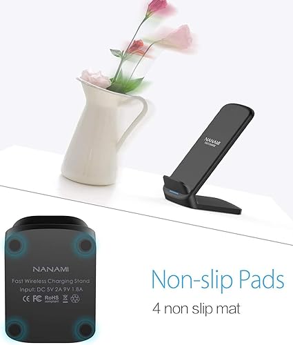 Miniatura 8 de Cargador inalámbrico rápido actualizado NANAMI, soporte de carga inalámbrica certificado Qi compatible con Samsung Galaxy S25/S24/S23/S22/S21/S20 y