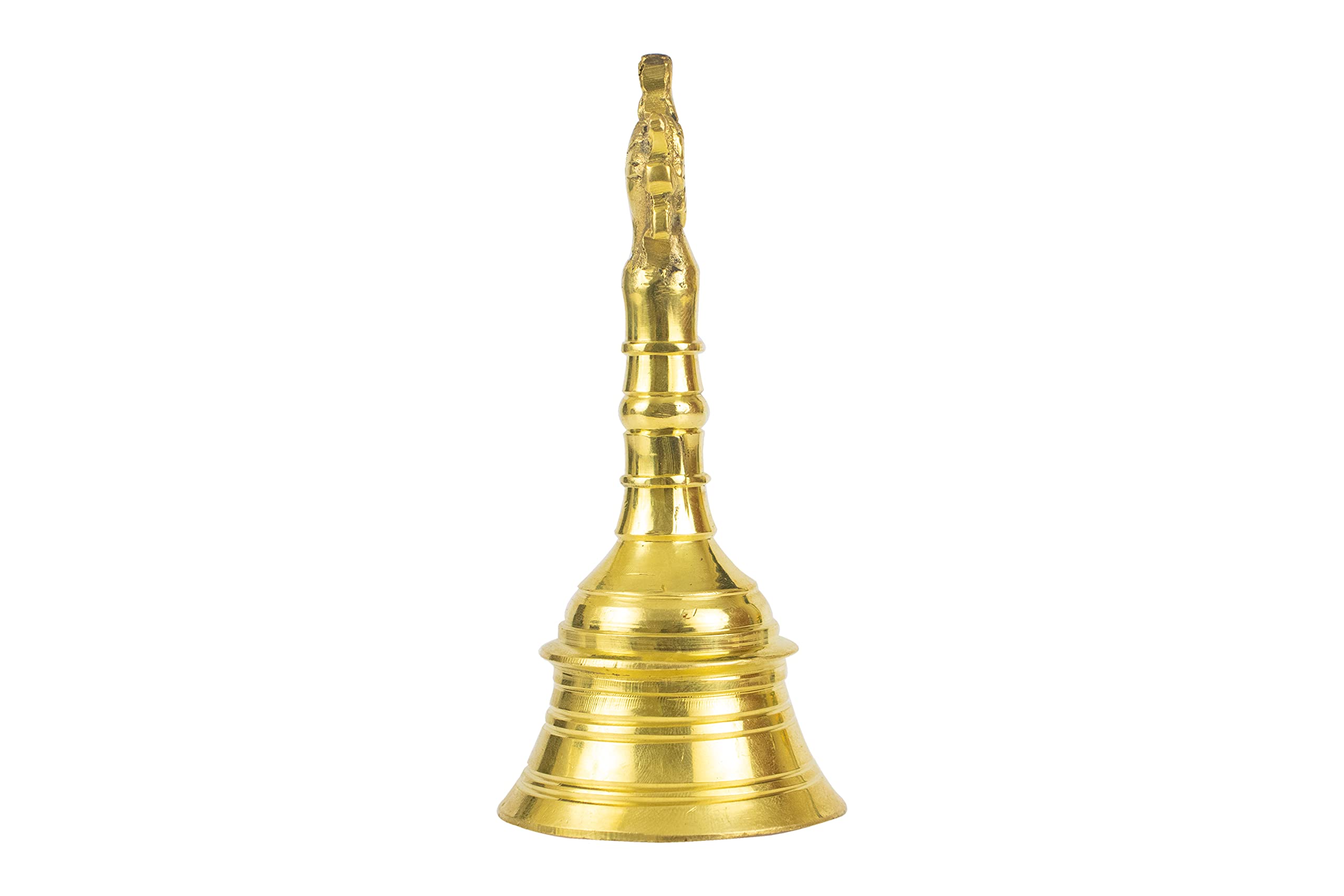 Brass Pooja Bell - Traditional Shakchakra Bell -3