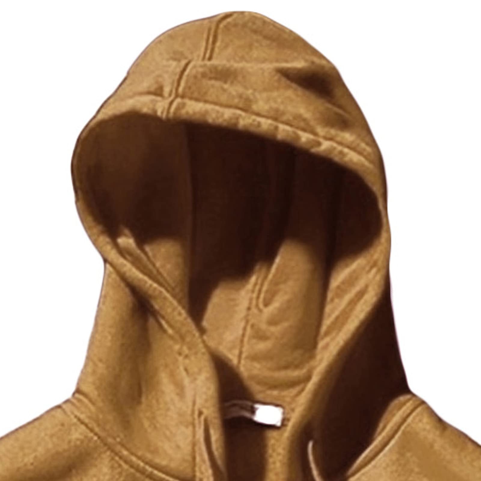 Maiyifu-GJ Men Zip Up Hoodie Tank Tops Fleece Lined Sleeveless Hooded Shirt Casual Lightweight Warm Zipper Hoodies Vests (Brown,Small)