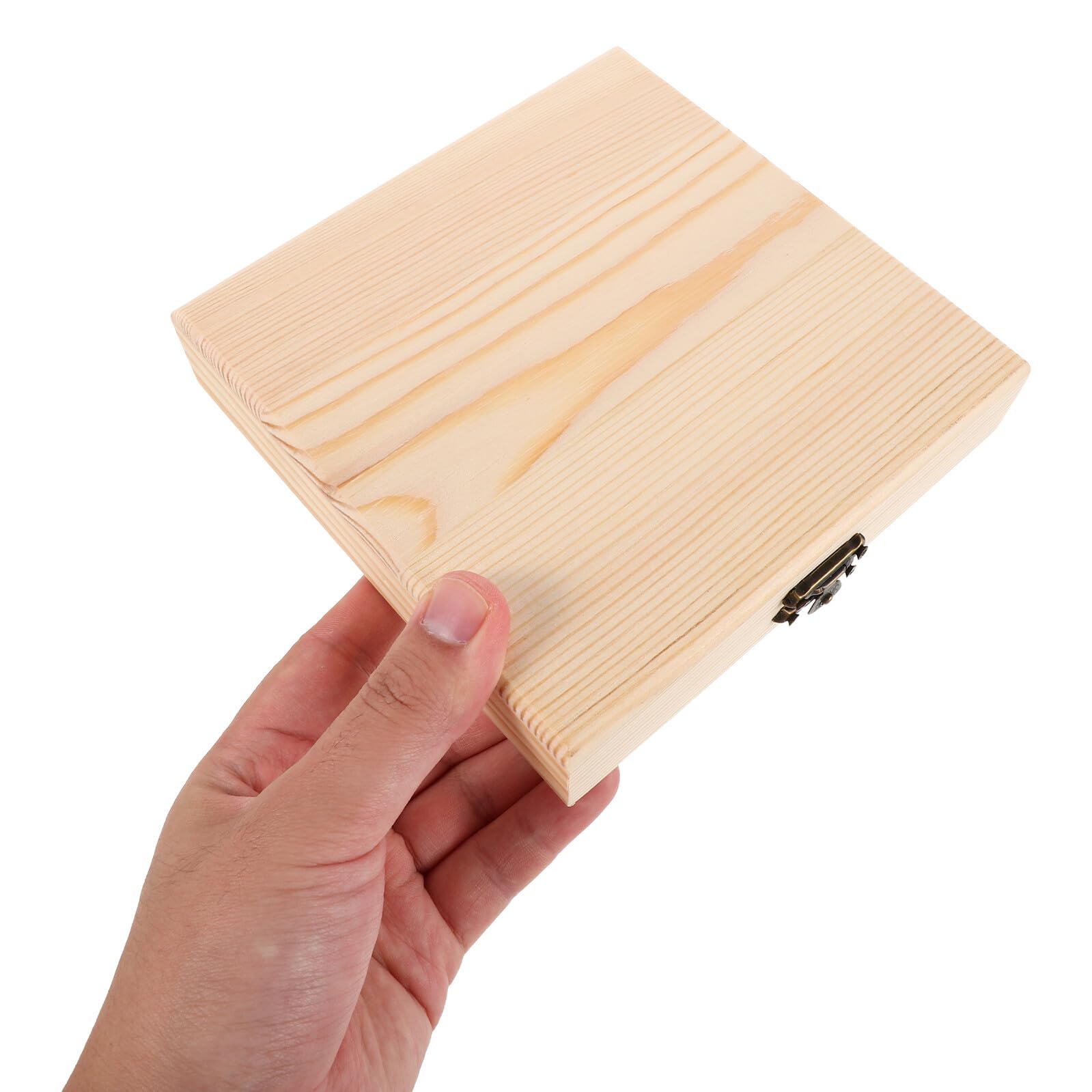 Mikikit Scatola Espositiva per CD e Dvd in Legno Quadrata Stile Rustico e Retrò, Organizer Versatile la Conservazione di Dischi in Casa e Ufficio