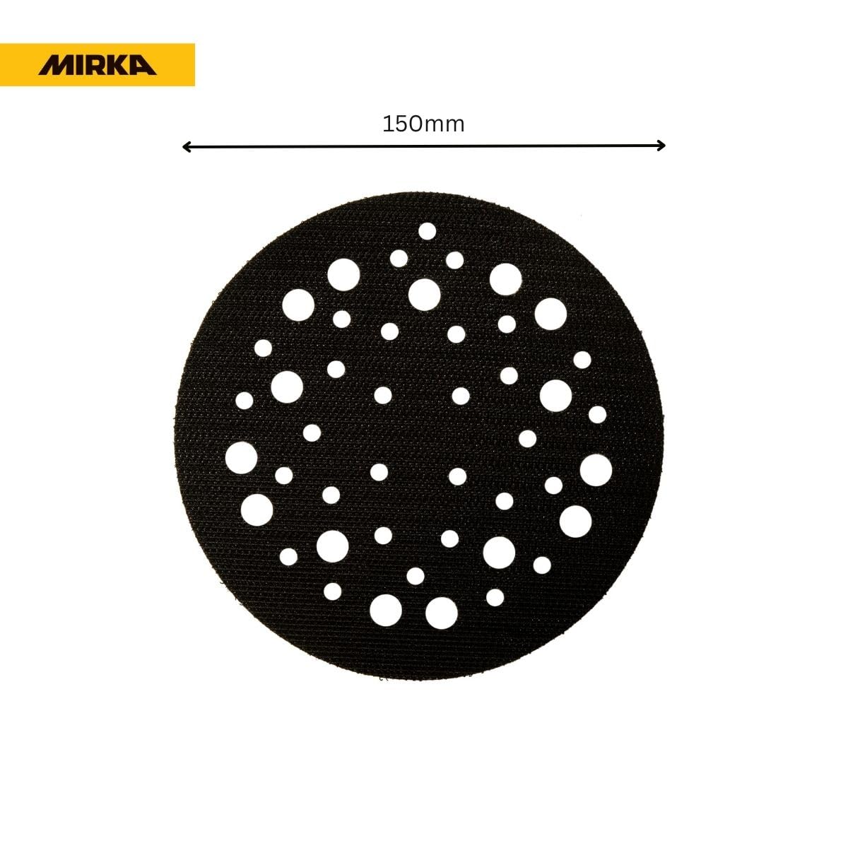 Mirka Almohadilla protectora Ø 150mm 67-agujeros, 5 piezas, para proteger los discos de lijado con revestimiento de cierre adhesivo, 8295610111