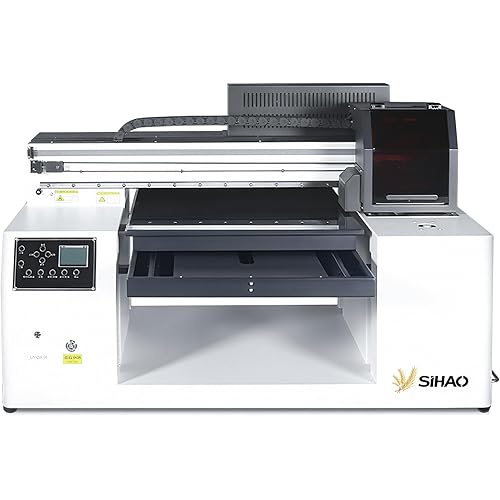 Dual Head UV Flatbed Printer, 20"x24" Print Area | Automatic Height Adjustment | for Wood, Glass, Metal, Phone Cases & Cylindrical Objects