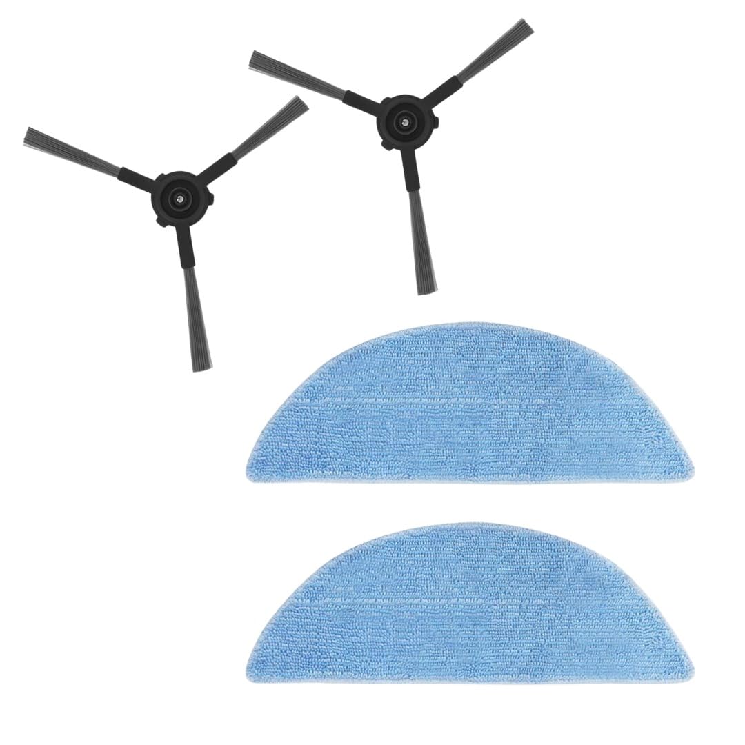 Replacement Parts Kit for Eco-vacs Deebot Y1/Y1 Pro/Y1 Plus | Includes 2 Mop Pads, 2 Side Brushes & 2 HEPA Filters (2 MOP 2 Side Brush)-image-36