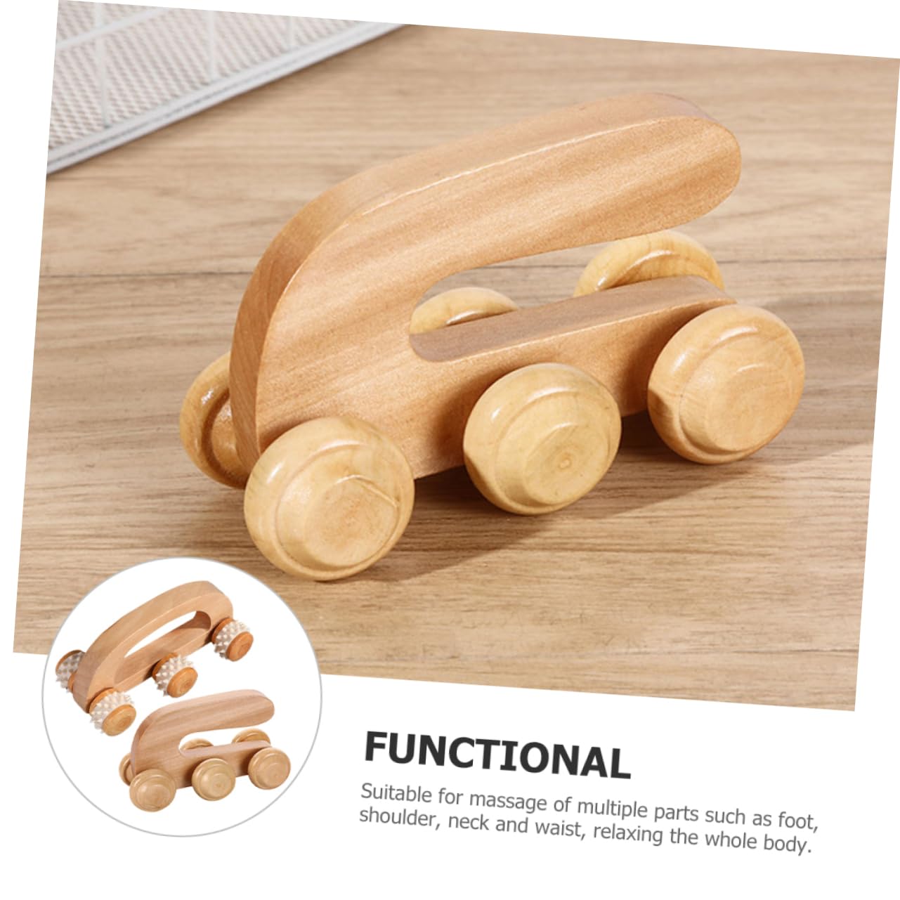 FOMIYES 5 Sätze Massagegerät Für Fußrollen Gewebe Schultermassagegerät Hand Massager Handmassagegeräte Fußmassagegerät Für Den Täglichen Gebrauch Massagerollenwerkzeug Hölzern 2 Stück * 5