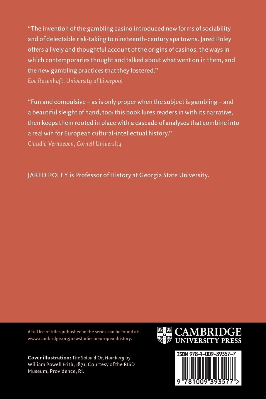 Luck, Leisure, and the Casino in Nineteenth-Century Europe