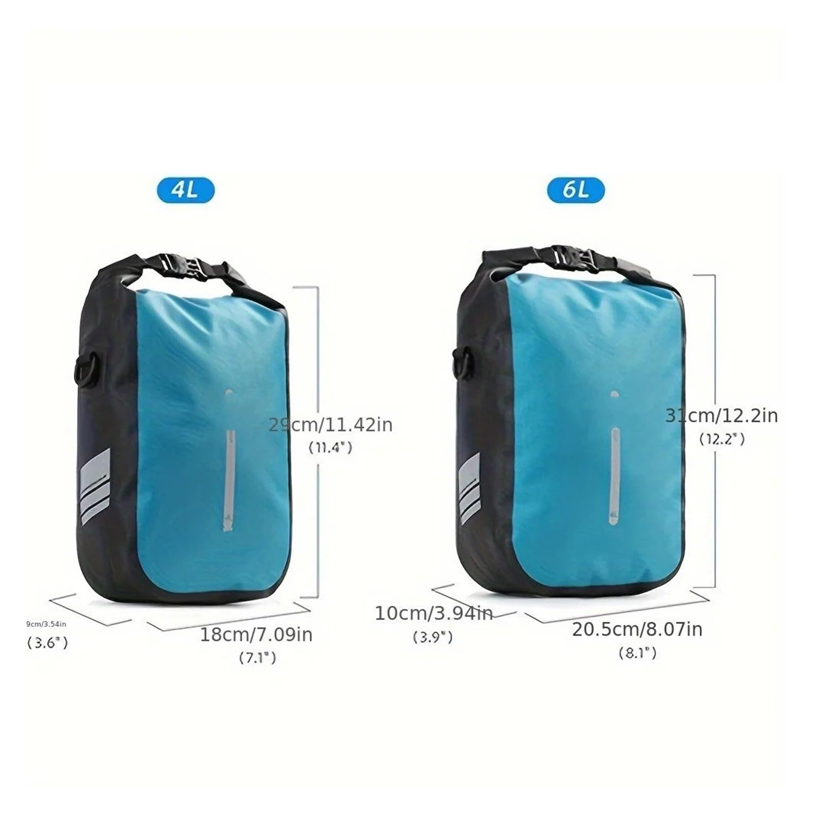 Borsa Moto Per Xiaomi 4L 6L Borsa Scooter Elettrico Accessori Forcella Anteriore A Sgancio Rapido Bicicletta Sportiva Impermeabile Selle Moto Bagagli(Blue-4L)