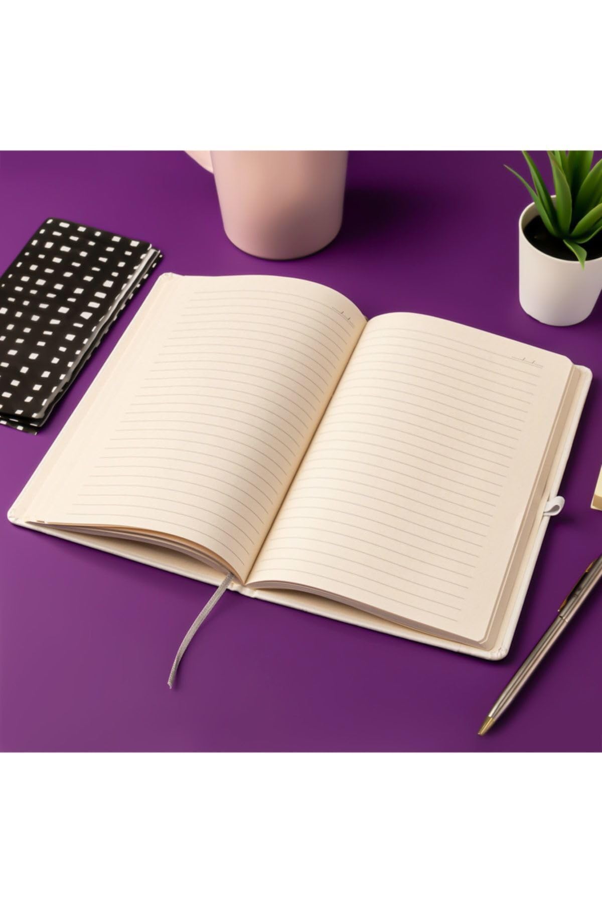 Hediyesepeti Hello Monday Minimalist Çizgili Not Defteri 13 Cm X 21 Cm 100 Yaprak