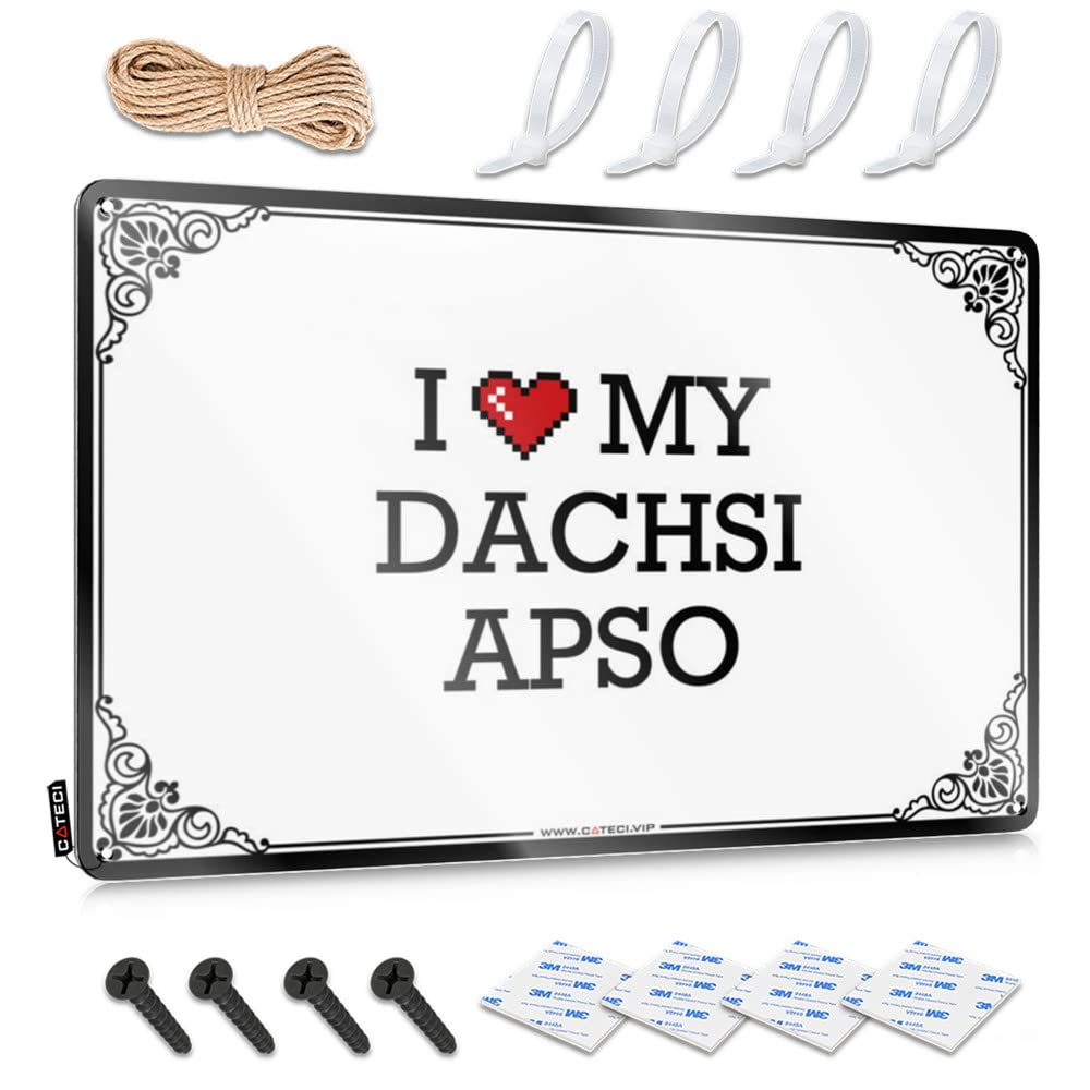 I Love My Dachsi Apso Decor Vintage Kitchen Accessories | Inappropriate Accessory Decorative Wall Art(30X40CM)