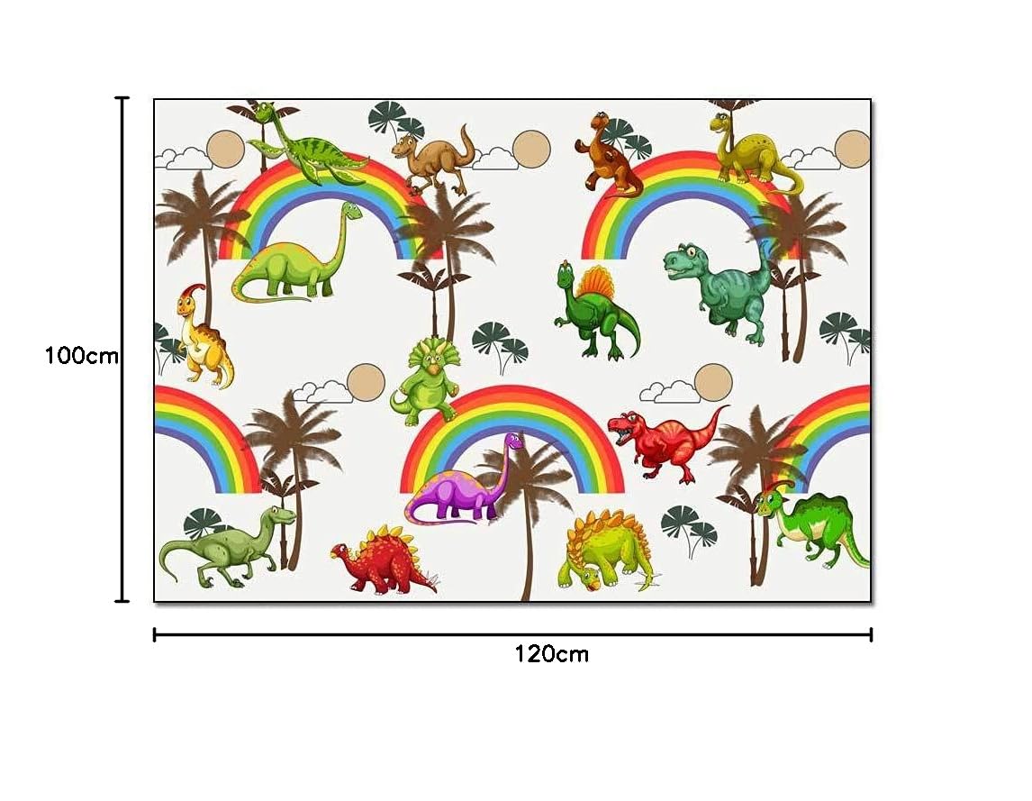 Alfombra de Juegos para bebés Carretera de Carreras de Fondo Negro de Dibujos Animados, Dormitorio, Sala de Juegos, Juegos Familiares-100x120cm