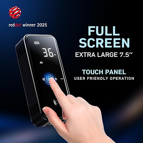 Miniatura 5 de MotorX - Inflador de neumáticos portátil Compresor de aire de segunda generación, nivel de velocidad de inflado de neumáticos grande, bomba de aire