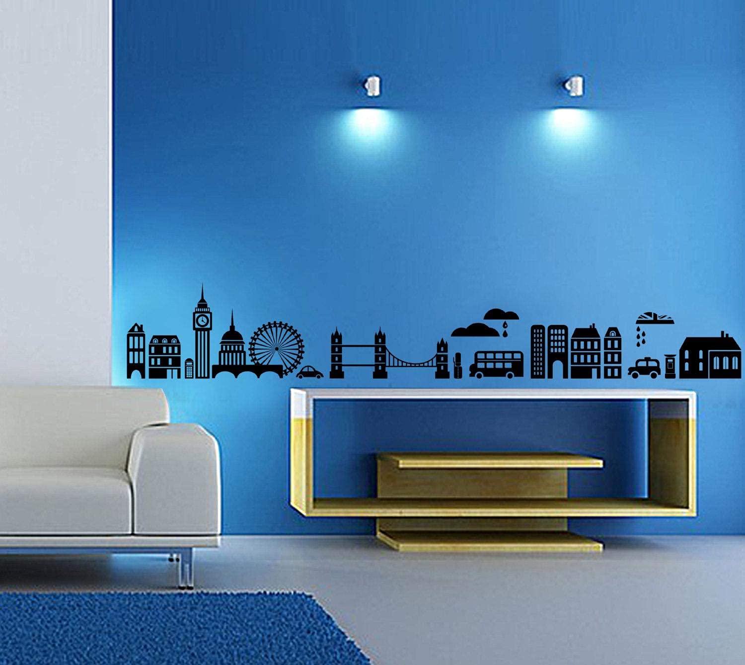 Spoil Your WallSkyline Design Sticker, Arts Home Décor Decals, 100x16 cm