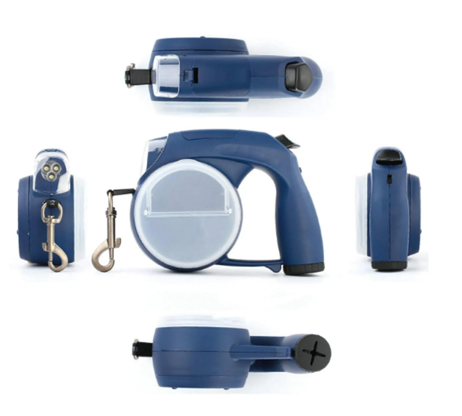 Laisse rétractable pour Chien de 13 Pieds avec lumière, de Sacs, gobelets de Nourriture et d ' Eau pour Chiens de Race, Prise Souple, Longue et rétractable avec de à et Lampe