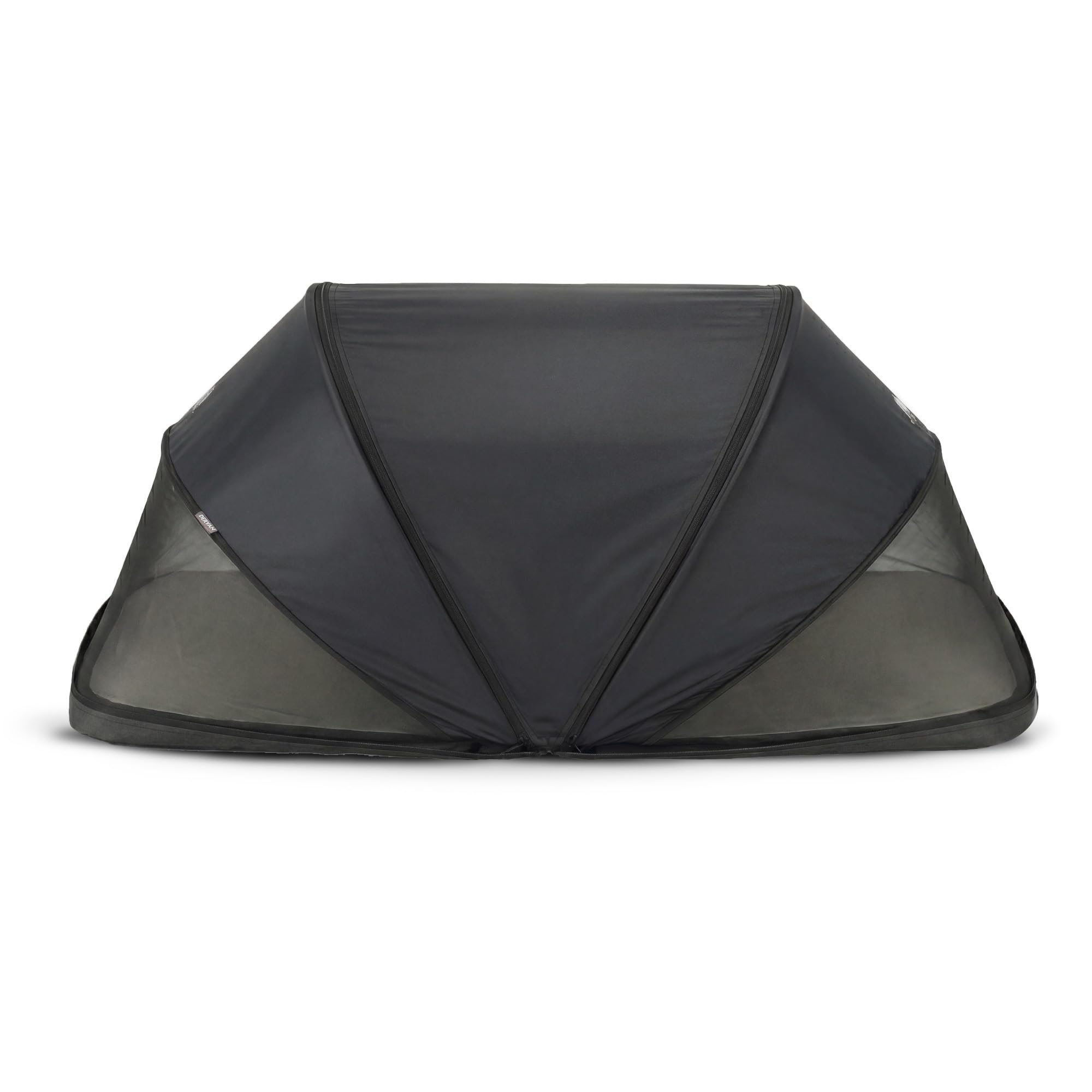 Deryan Cutey, lettino da viaggio con materasso, 0-2,5 anni, pieghevole, tenda per bambini in 2 secondi, con zanzariera e borsa da viaggio, per un bambino, 120 x 63 x 50 cm (nero)