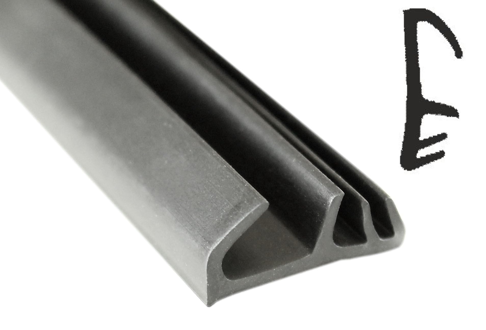 SN-TEC Holzfensterdichtung/Renovierungsdichtung/Fenstergummi SD 2483 für 2,5 bis 5,5 mm Nut für Holz Fenster, Farbe: schwarz (20 Meter)