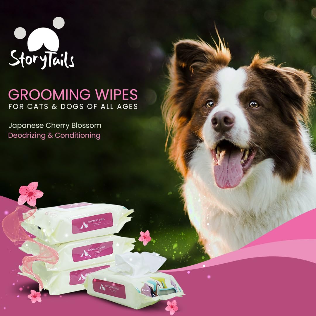 Grooming Pet Wipes | Dogs & Cats of All Ages | Japanese Cherry Blossm | 100 Pulls | Deodrizing & Conditioning (B0BJVL1L67) Amazon Price History, Amazon Price Tracker