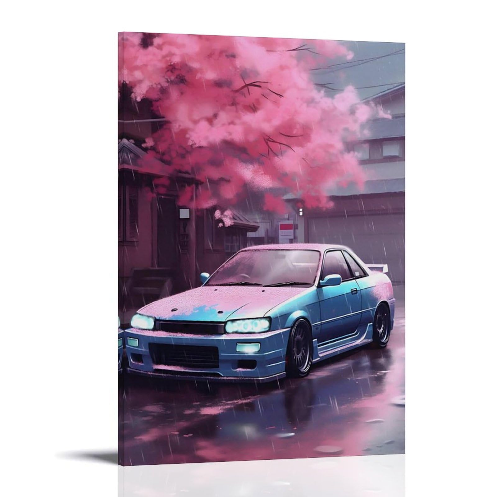 JDM Car Poster Aesthetic Jdm Style Poster Canvas Poster Wall Art Decor Living Room Bedroom Decoration Posters 24x36inch(60x90cm) Frame-style