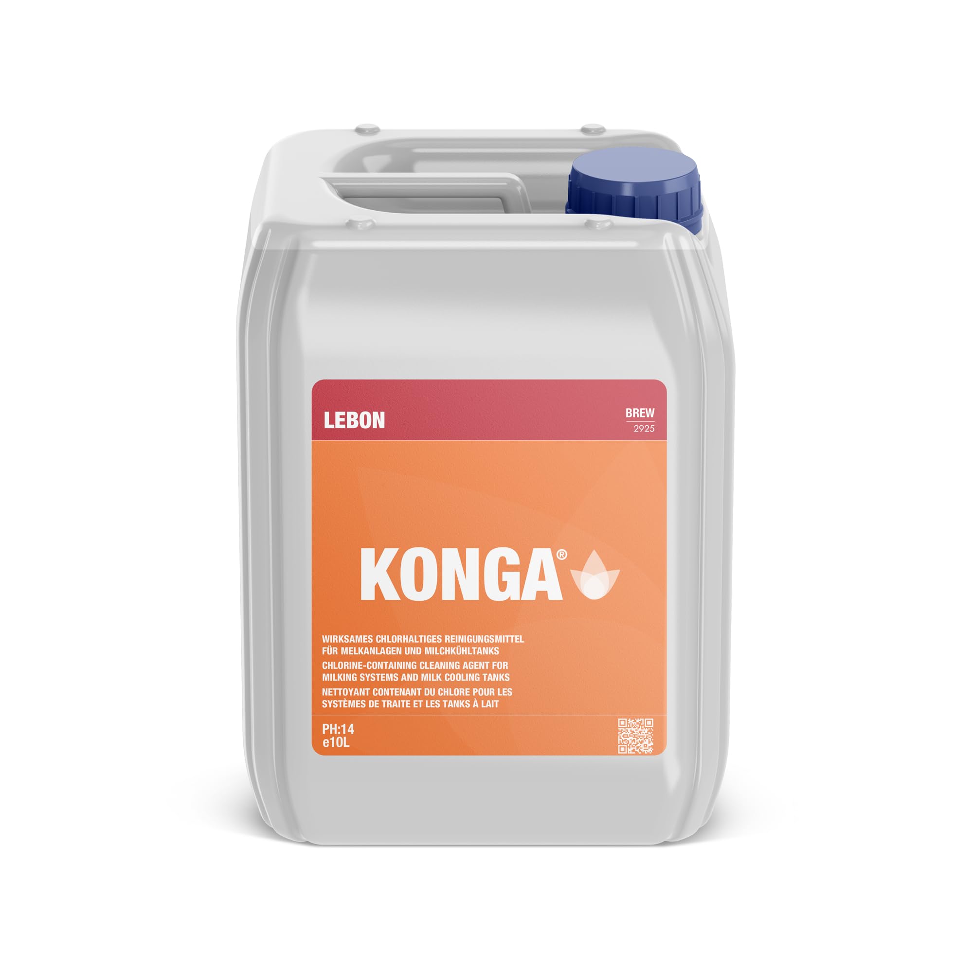 Konga Brew Nettoyant professionnel pour systèmes CIP, brasseries et industrie alimentaire, nettoyant alcalin, élimine les graisses, les protéines et les dépôts organiques (10 l)