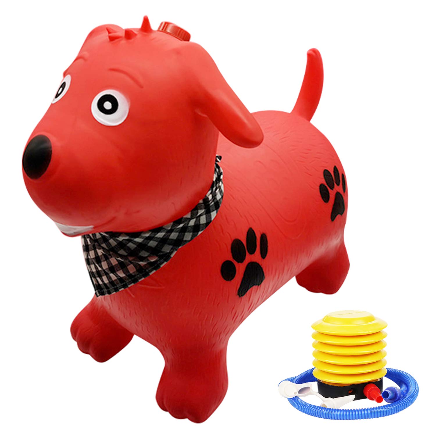 Buy AJAMQ Inflatable Dog Jump Bounce Space Hopper Animal Ride on Fun
