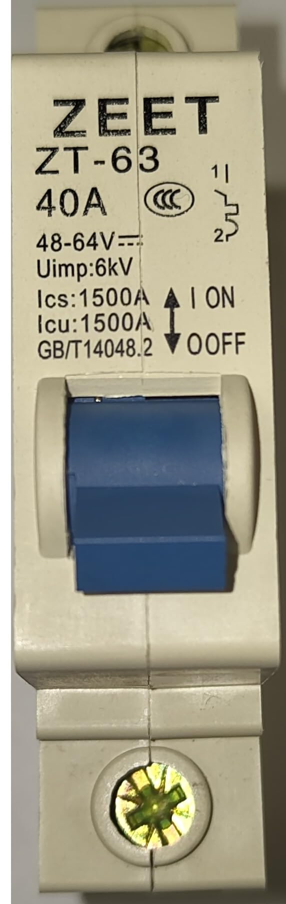 Single Pole Miniature Circuit Breaker (Mcb) - 48V-60V DC 40A(ZT-63)-image-44