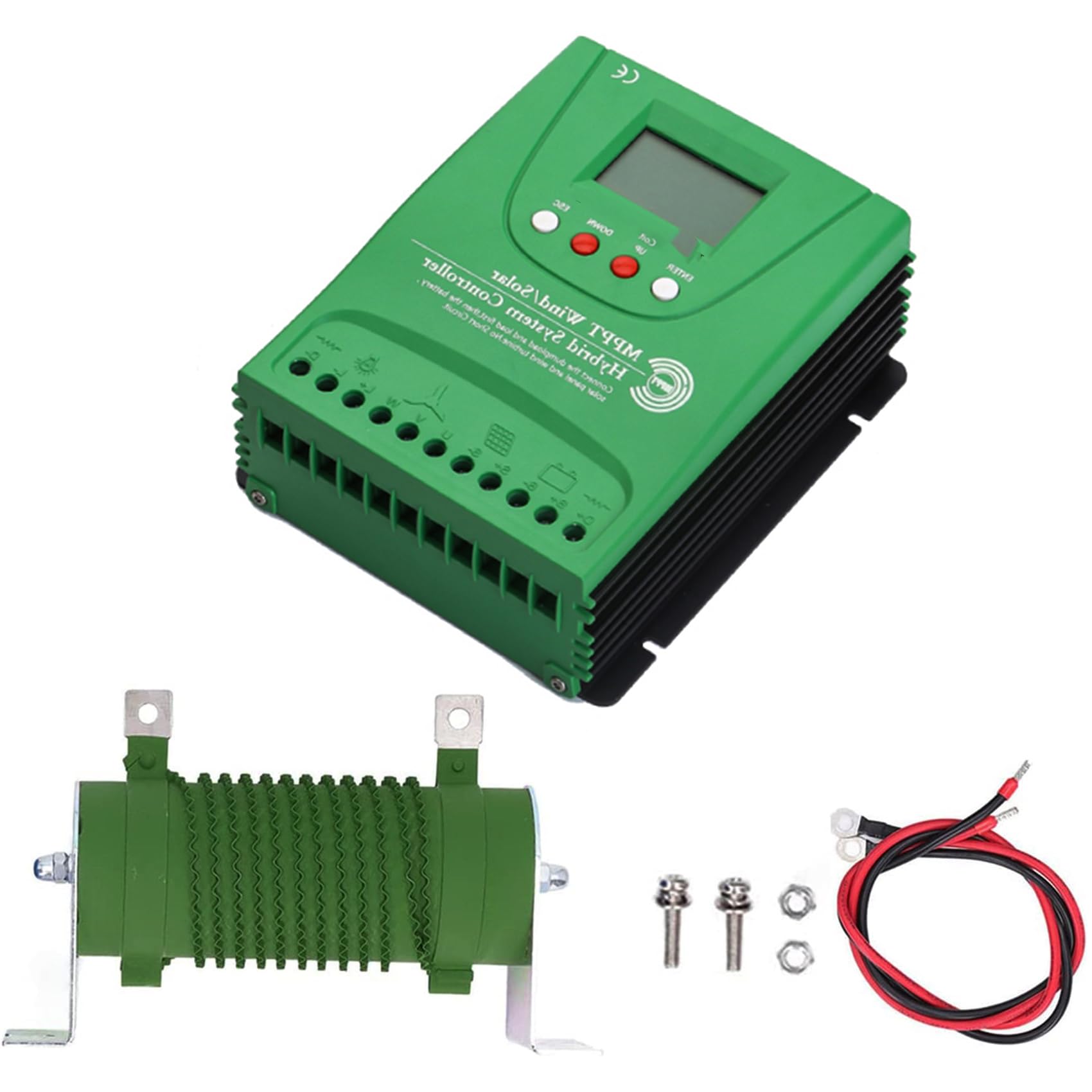 48V 5000W Hybrydowy regulator ładowania wiatrowo-słonecznego 12V/24V/48V/220V MPPT z funkcją Boost, wyświetlacz LCD i darmowe obciążenie buforowe, dokładny