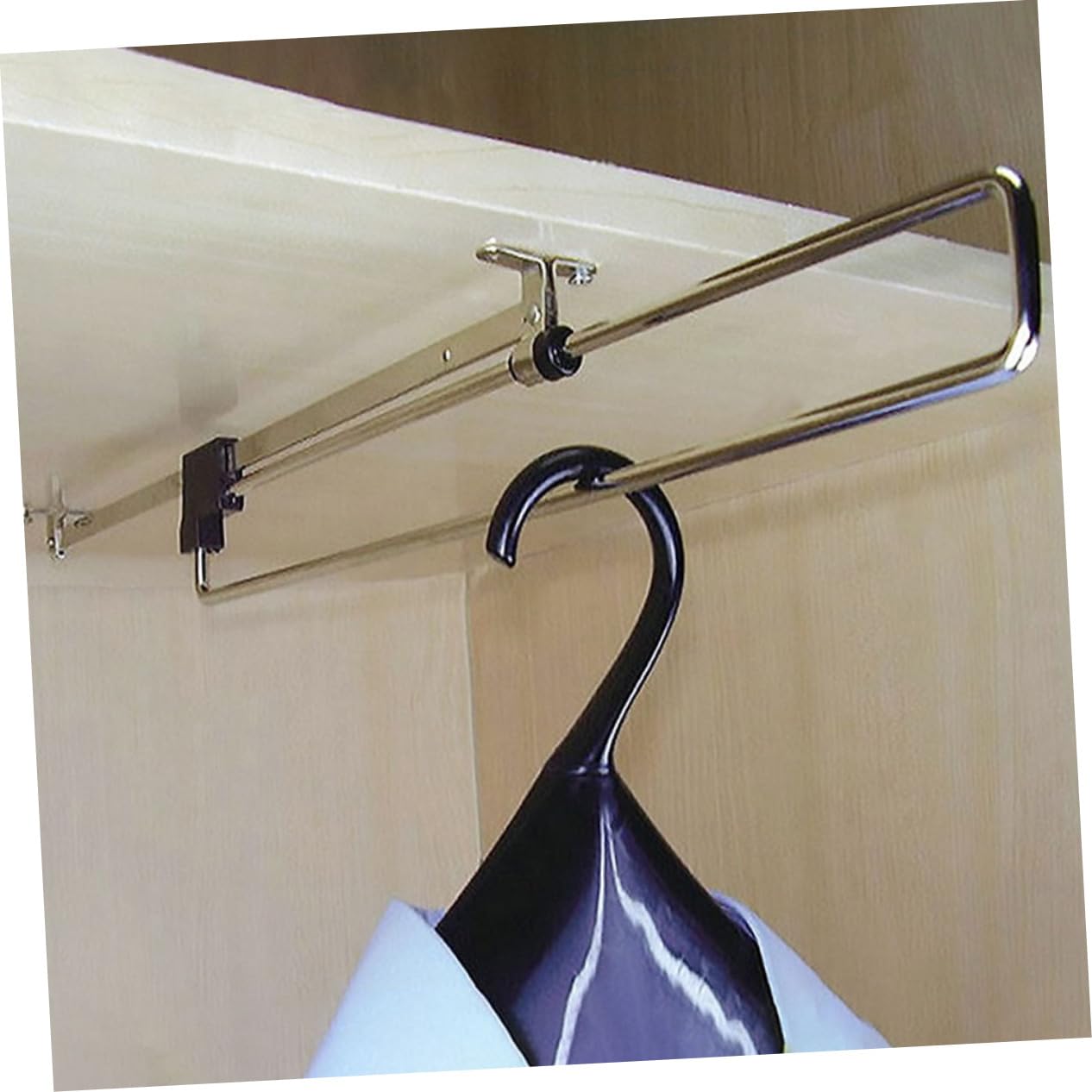 Cabilock 5pezzi Barra Appendiabiti Regolabile in Ferro e Plastica per Armadio, per Camera da Letto
