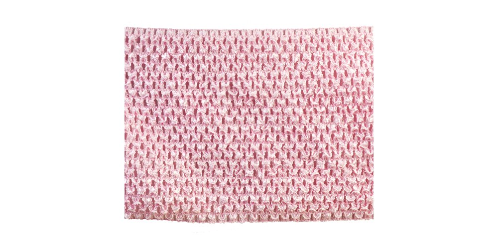 Belagio Enterprises 6-inch Crochet Headband Trim 10 Yards, Pink