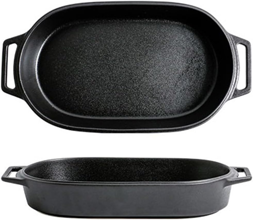 Baking Dish طبق خاص للفرن، طبق خبز سيراميك مزدوج الأذن، طبق أرز مخبوز بالجبن، طبق خبز تجاري مبتكر في الميكروويف Lasagne Dish(38.5cm)