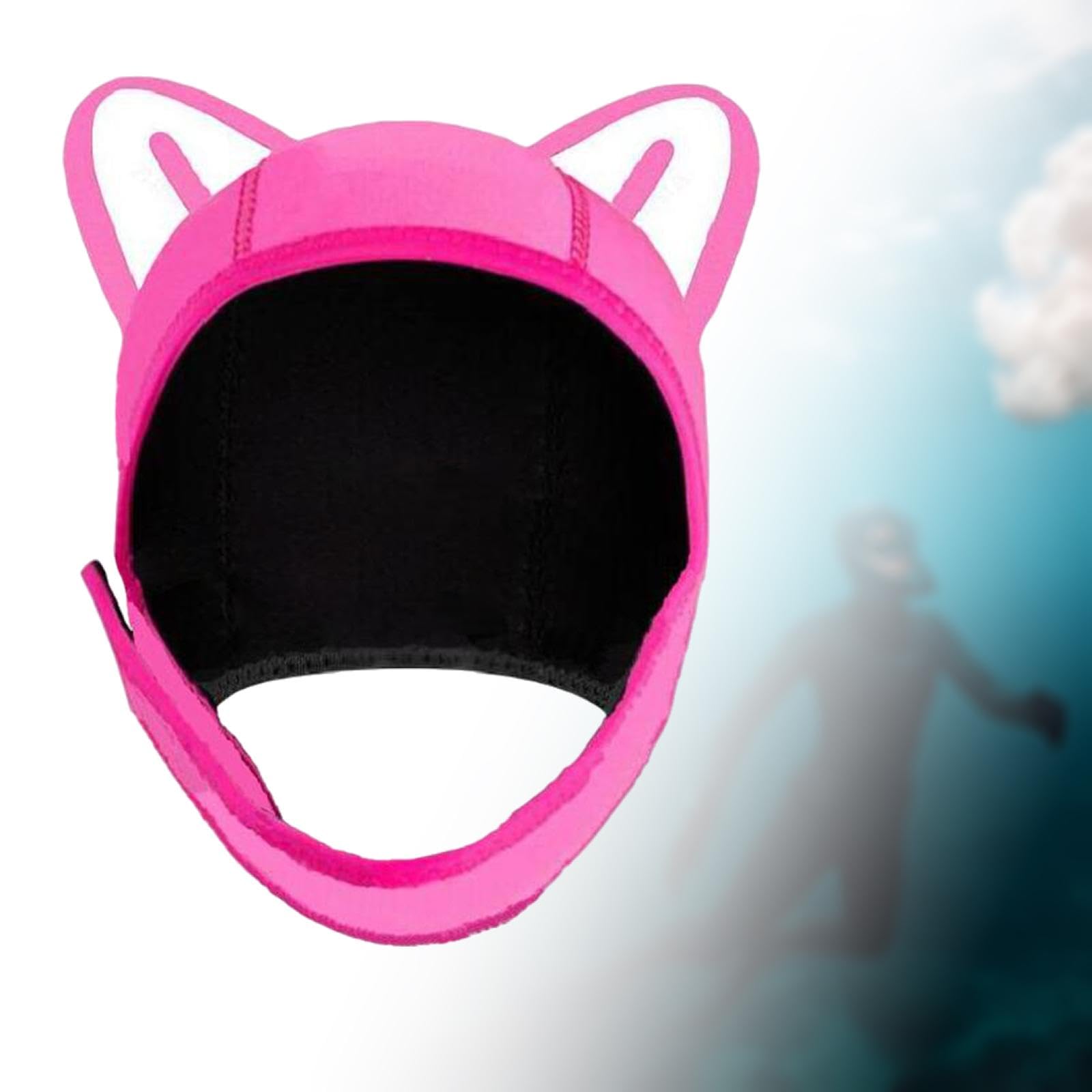 Fancyes Cozy Neoprene Cat Ears Diving Hood for, L