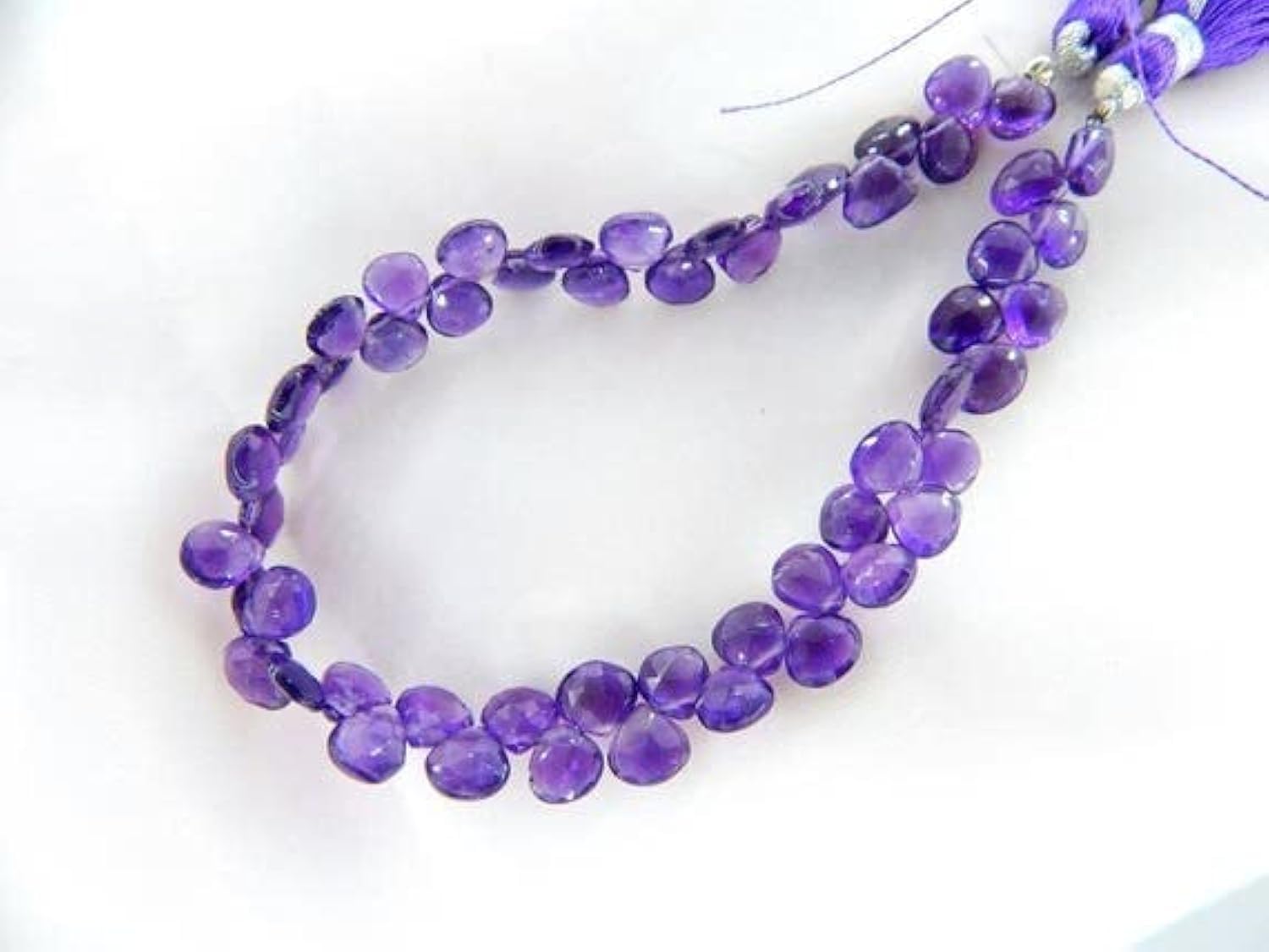 Améthyste naturelle facettée perle cœur 7mm pour création bijoux DIY