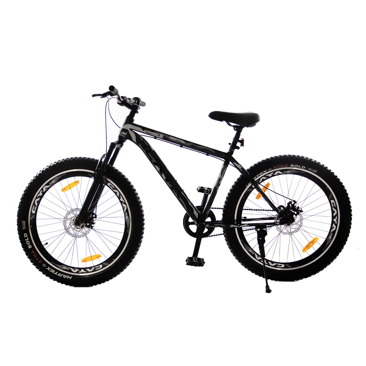 CAYA Warrior 26T Cycle for Men & Women with Dual Disc Brakes/Steel Frame 18.5 Inches with Triple Alloy Rim/Unisex Cycle Tyre 26" inch/MTB Bicycle Ideal for 15+ Adults -(Matt Jet Black) (B08WK98J6X) Amazon Price History, Amazon Price Tracker