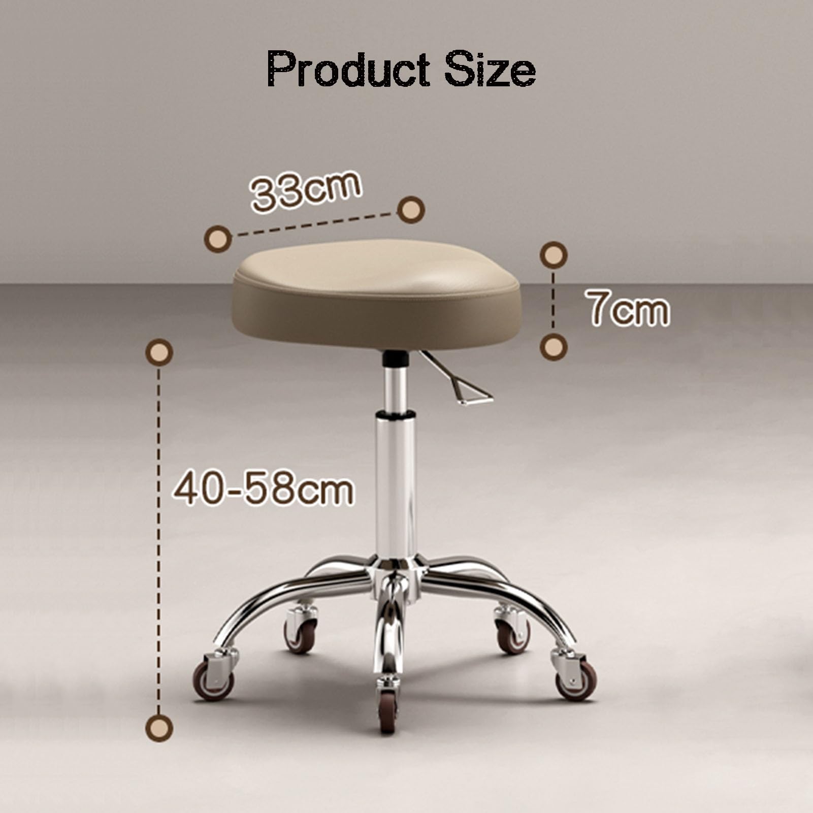 Generico Sedia A Sella, Sgabello Ergonomico E Confortevole, Altezza Regolabile, Rotazione Di 360 Gradi, For Centri Massaggi, Cliniche, Centri Benessere E Studi Medici.(Color4)