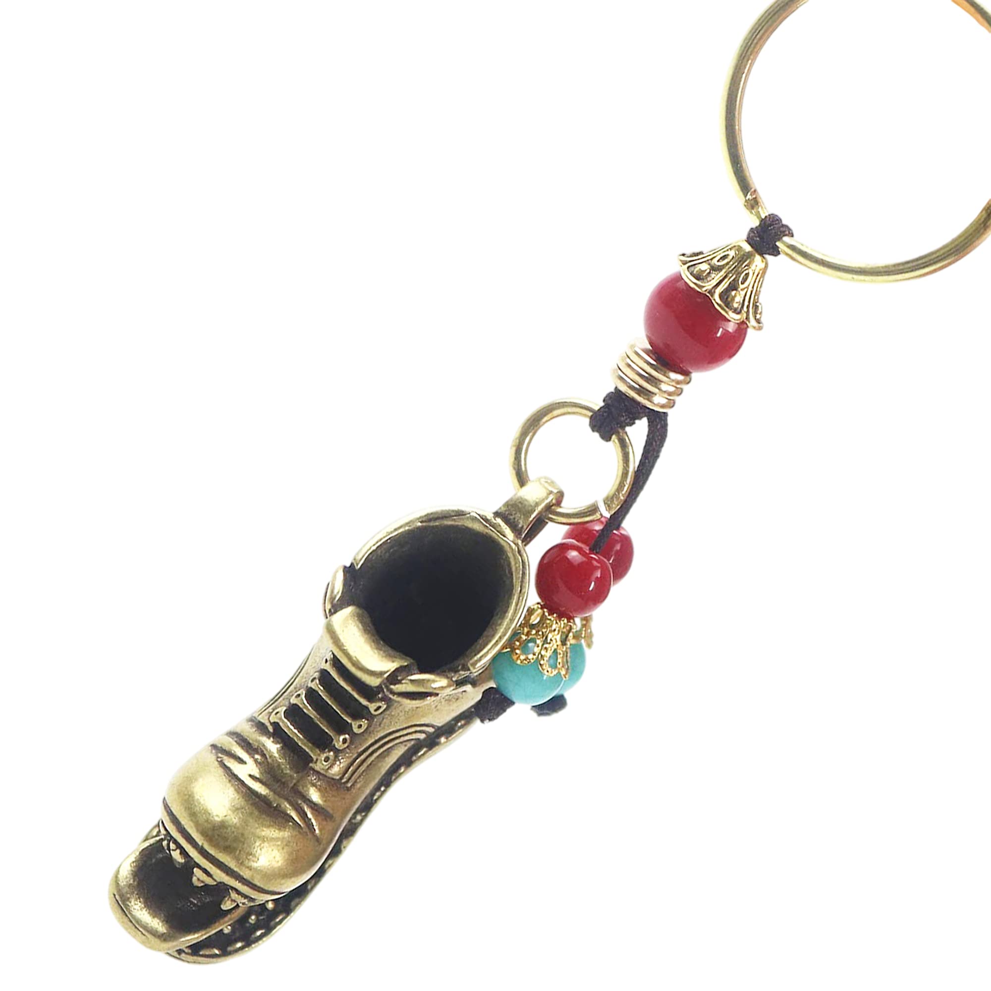 Brass shoe key chain creative funny key chain car bag key ring decoration with gift box