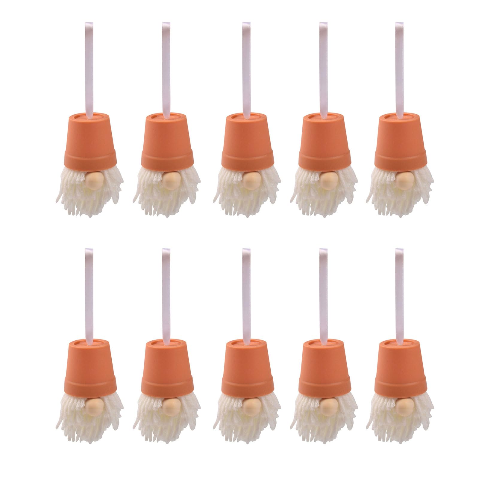 Carotoe Creamy White Christmas Tree Hanging Gnomes Ornaments 10Pcs Swedish Santa Elves Hanging Pendants Holiday Party Decorations Home Christmas Embellishments