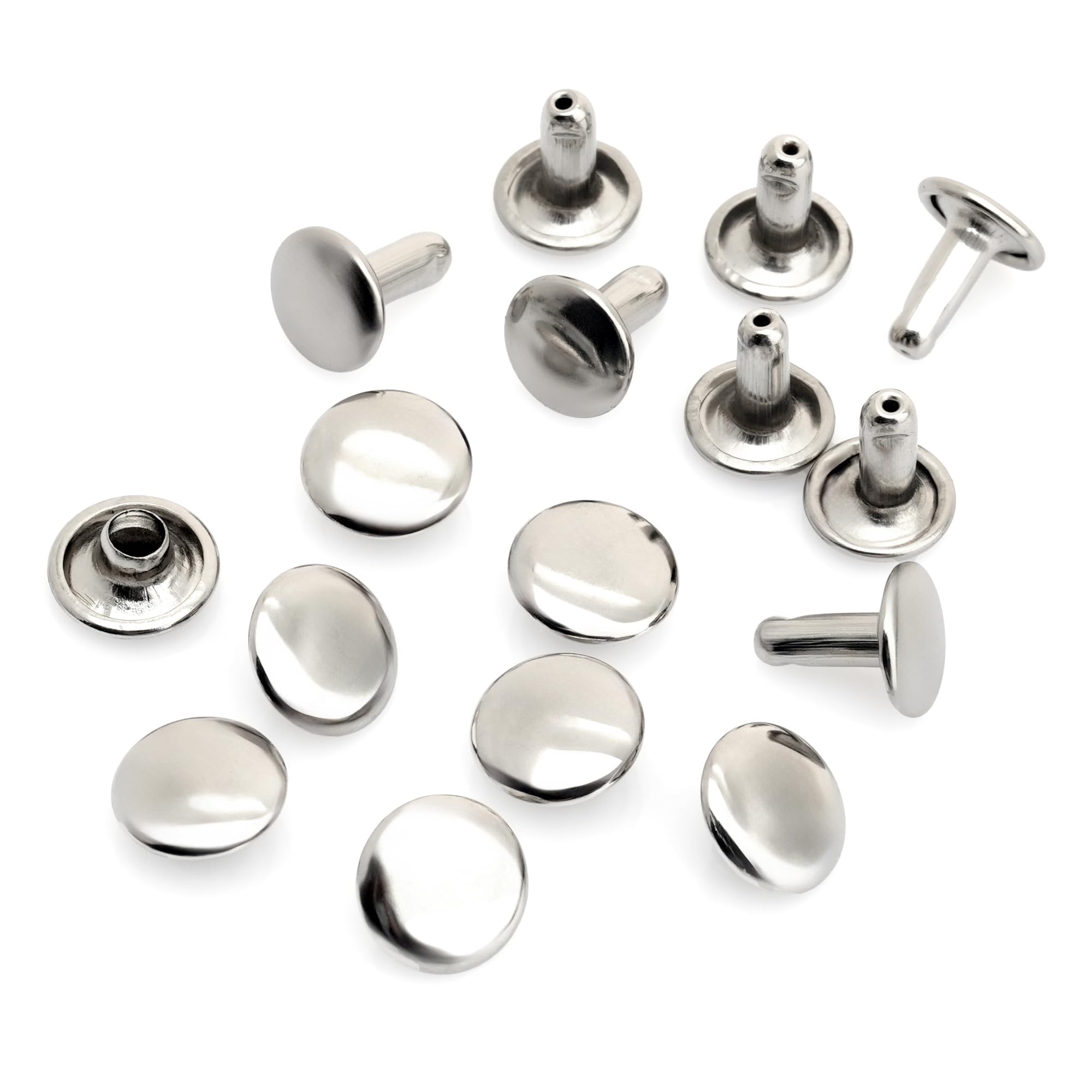 Amazon.com: CRAFTMEMORE 9mm Cap x 10mm Post Leather Rivet Double