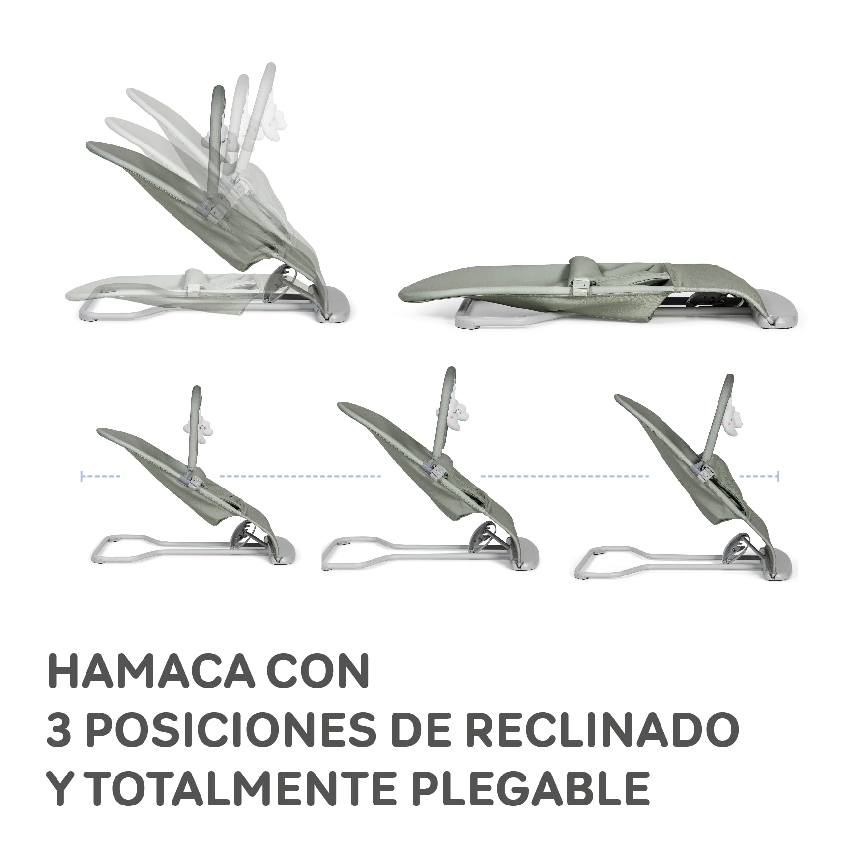 MS BabyWorld – Lullaby – Hamaca para Bebé 2 en 1 | Mecedora y Silla Reclinable | Vaivén Natural | Plegable | Arco de Juegos | Vibración Suave | Para Recién Nacidos hasta 9 kg