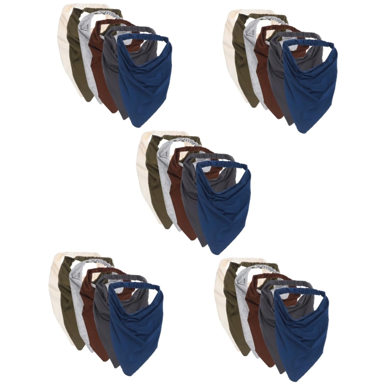 Milisten 5 Sätze Böhmisches Kopftuch Schal Elastisches Bandana Haarschmuck Für Damen Haarwickel Beleg Kopftücher Kopfhandtuch Headpiece Bandana Für Frauen Haarbandanas Baumwolle 6 Stück * 5