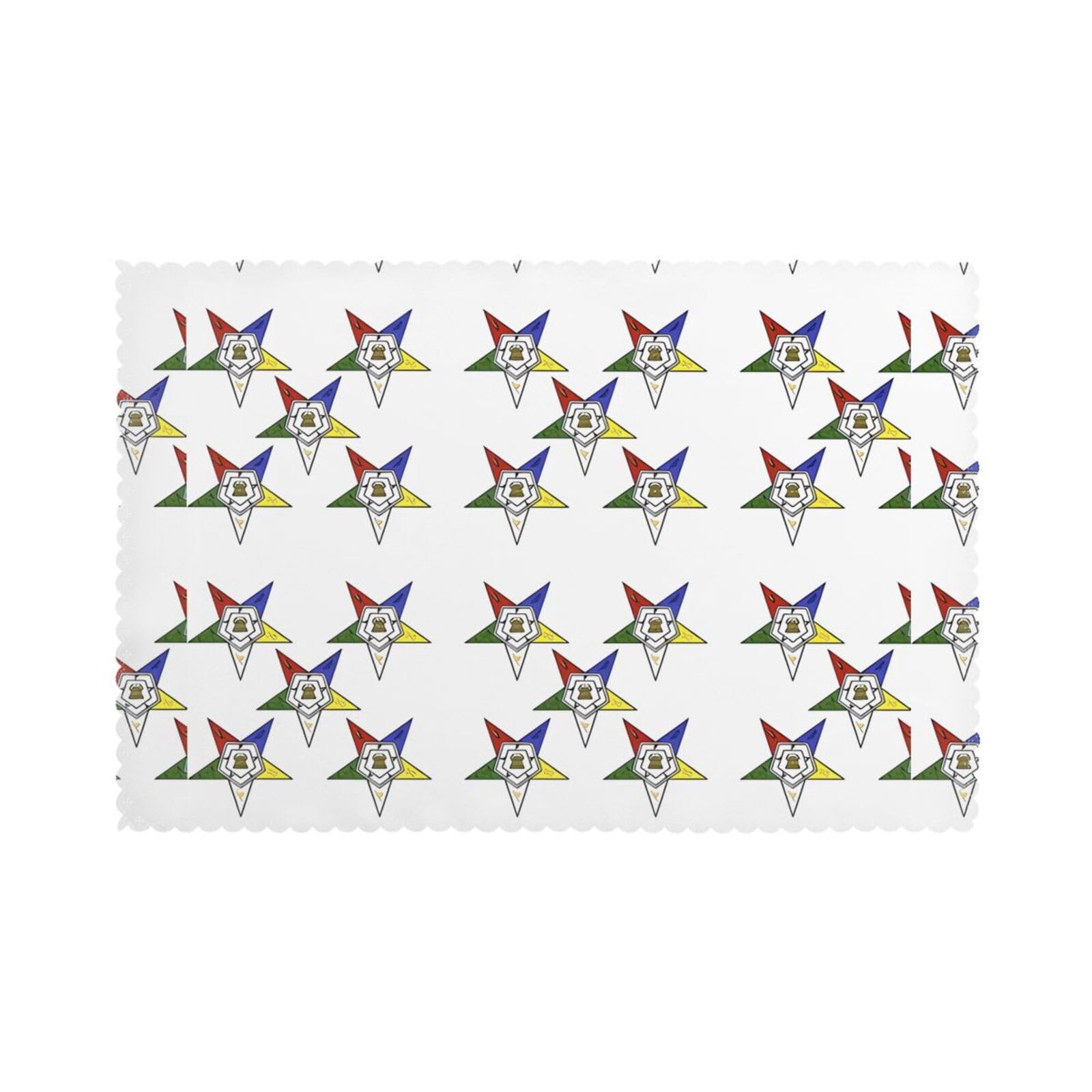 WHJSHOP Stars Eastern Stars Prints Placemats Set of 6 12x18in – Transform Your Table into a Cozy Haven for Memorable Meals