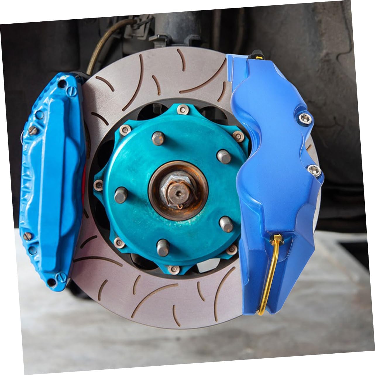 Unomor 1Pair Stylish Wheel Caliper Cover Durable Aesthetic Brake Caliper Covers for Various Car Models Protection Unique Personalization for Vehicle