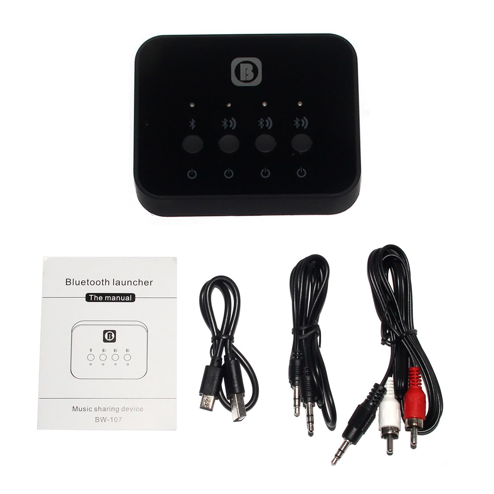 ZEZEFUFU Transmisor Bluetooth Splitter Audio Adaptador Bluetooth 1 en 3 Salidas Bluetooth 4.0 Transmisor Receptor